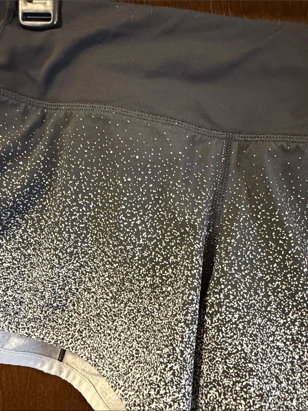 lululemon athletica Black Ombre Speckled Athletic Shorts
